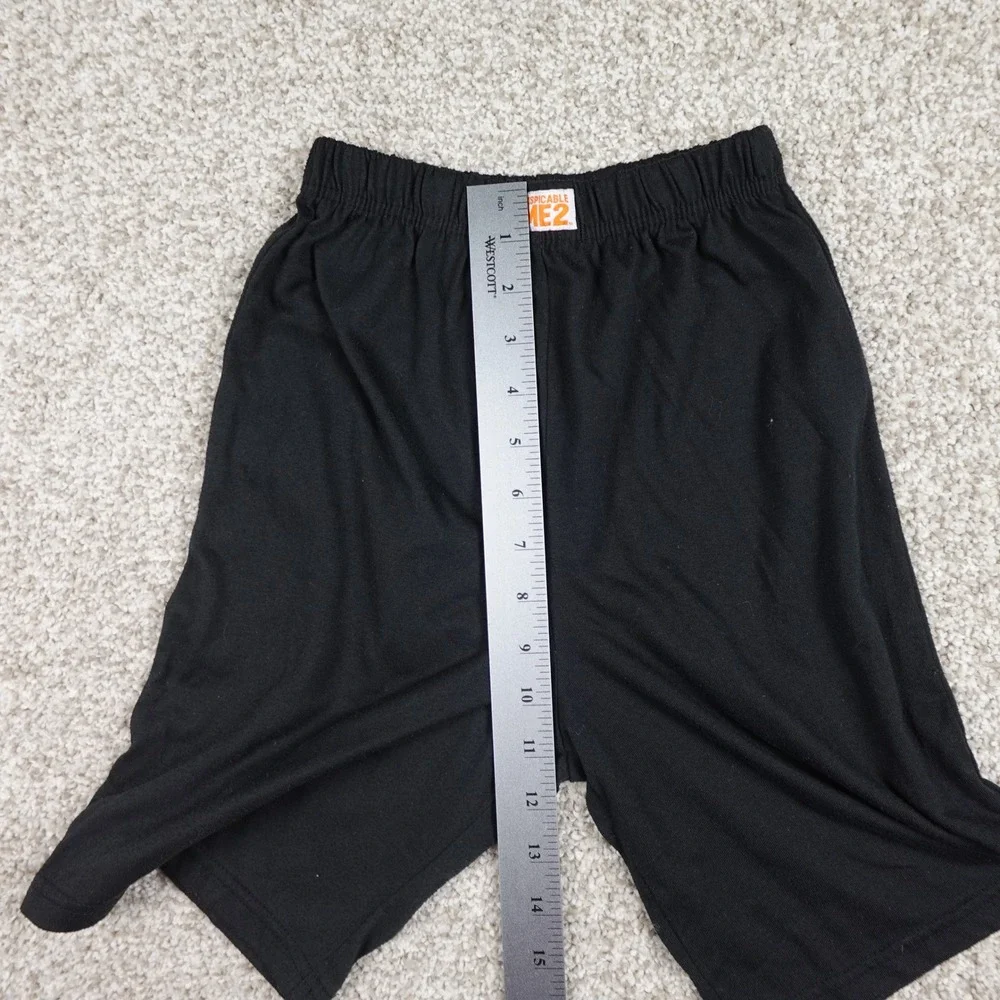 Despicable Me 2 Boys Black Pajama Shorts Size 10/12 Elastic Waist Sleepwear